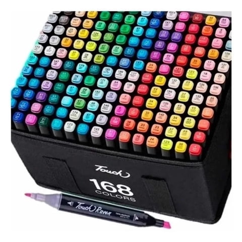 Genérico - Marcadores De Alcohol Arte De Doble Punta 168 Unidades