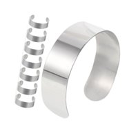 Ioensy - 8 Uds. Brazalete De Ramillete De Muñeca Diy, Brazalete Personalizado, Núcleo De Pulsera De Acero Inoxidable