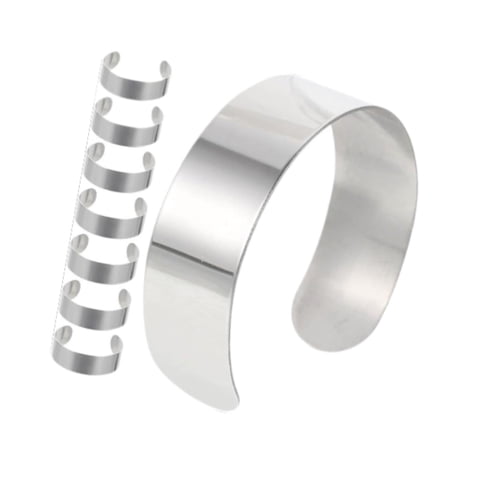 Ioensy - 8 Uds. Brazalete De Ramillete De Muñeca Diy, Brazalete Personalizado, Núcleo De Pulsera De Acero Inoxidable