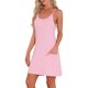 thumbnail image 4 of Camisón de tirantes con bolsillos INSPIRE CHIC para mujer, regreso a clases, suave, con tirantes ajustables, ropa de descanso XL rosa, 4 of 6
