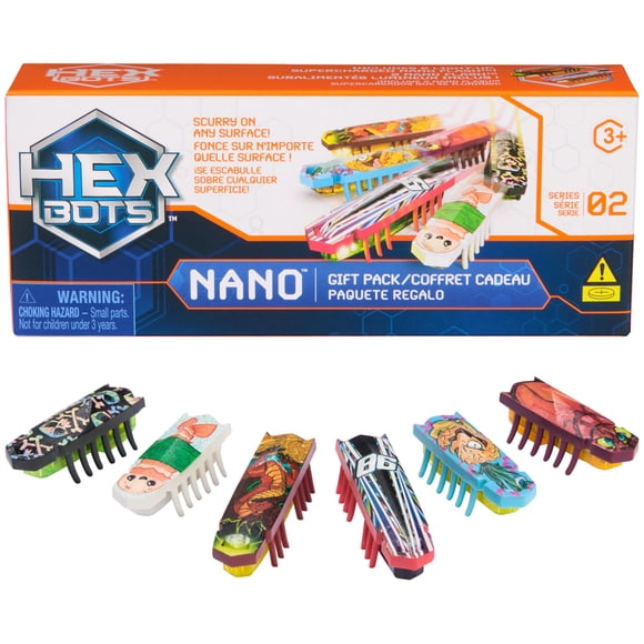 Juguete HEX BOTS Nano Pack de 6 robots vibratorios para niños