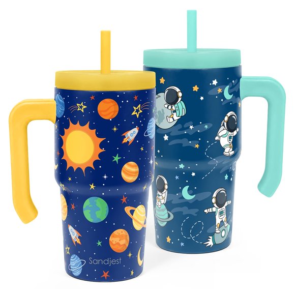 Vaso SANDJEST 591 ml con asa – juego de 2 (Astronauta)