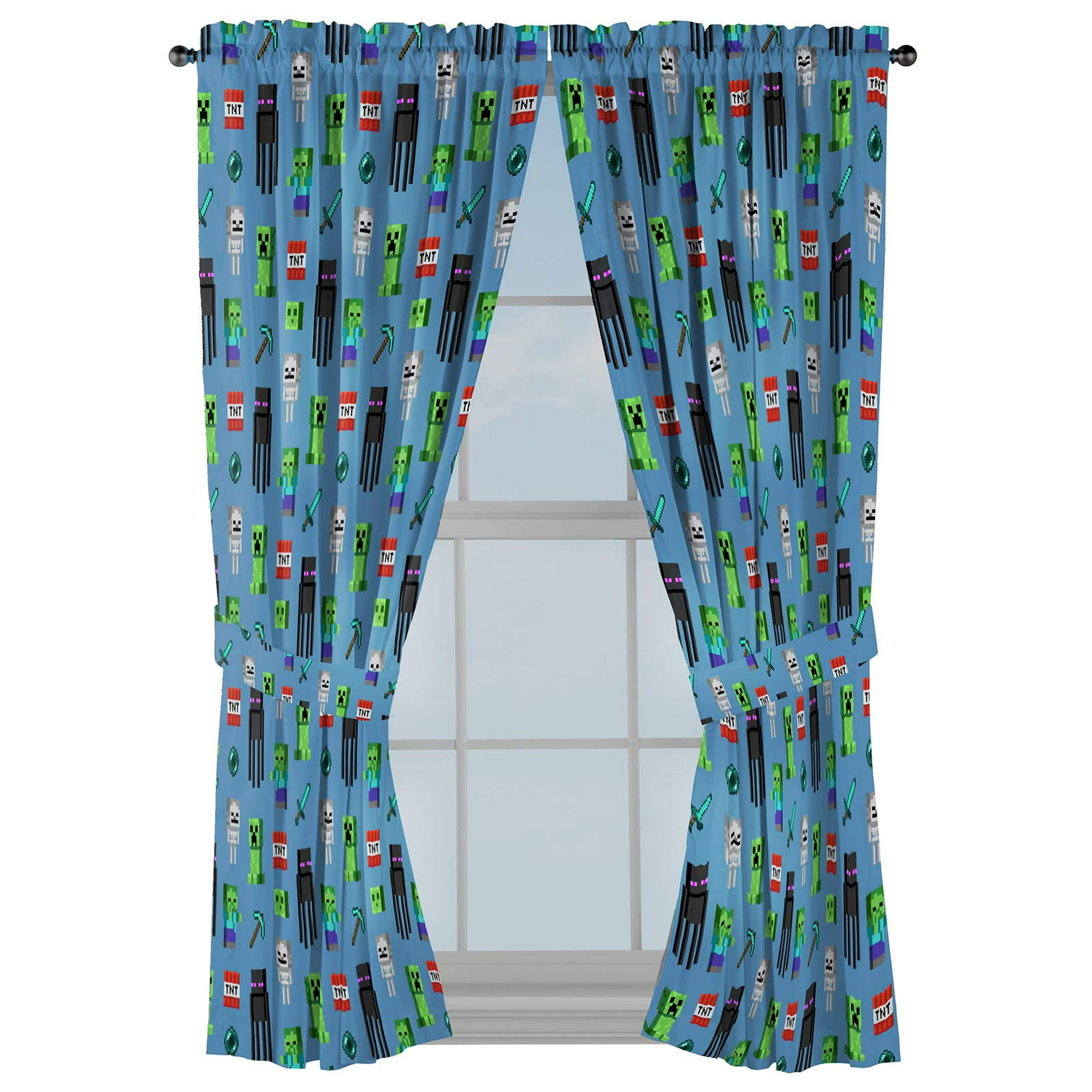 Set De Cortinas Jay Franco Minecraft Monster Hunters Blue 160 Cm