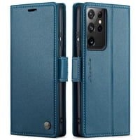 Caseme Tipo Cartera Samsung Galaxy S21 Ultra Con Cierre Magnético, Rfid, Tarjetero, Soporte, Carga Inalámbrica