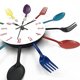 thumbnail image 3 of Reloj de pared Timelike para cocina con forma de cuchara y tenedor de acero inoxidable, 3 of 9