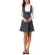 thumbnail image 2 of INSPIRE CHIC Vestido Pichi para Mujer A-Line Doble Botonadura Peto Tirantes S Gris Oscuro, 2 of 6