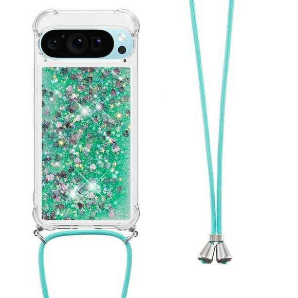 Funda FOXDOCK para Google Pixel 10 Pro con Cuerda Ajustable, Brillo Líquido, Protección Antigolpes y Lente – Ideal para Regalo