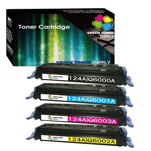 Tóner Verde para Impresora Láser HP 124A – Juego de 4