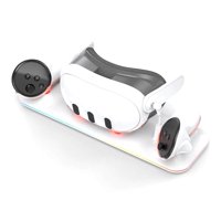 Base De Carga Aaronmei Para Quest 3 Estación Magnética Con Luz Led Blanco
