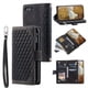 thumbnail image 1 of Premium Leather Flip Phone Case with Zipper Wallet for iPhone 14, 13, 12, 11 Pro Max, X, XS, XR, 8, 7, Plus SE 2020, 2022, 1 of 3