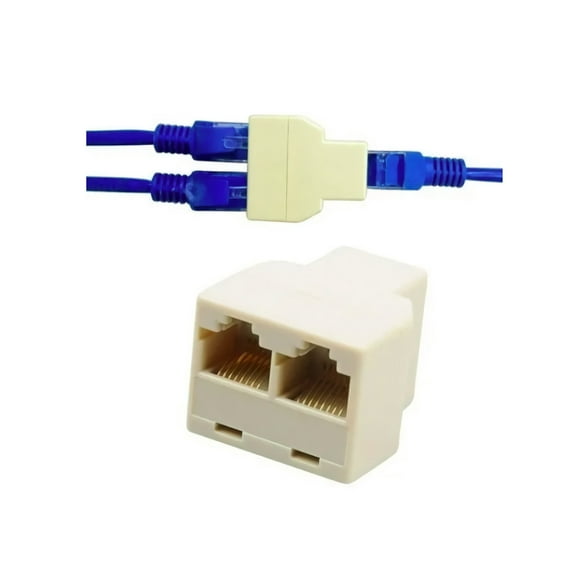 Adaptador DUAL Splitter Rj45 Cat5 6 Lan 1 A 2