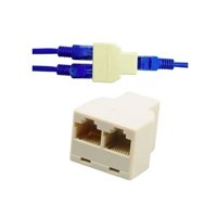 Genérico - Adaptador Dual Splitter Rj45 Cat5 6 Lan 1 A 2