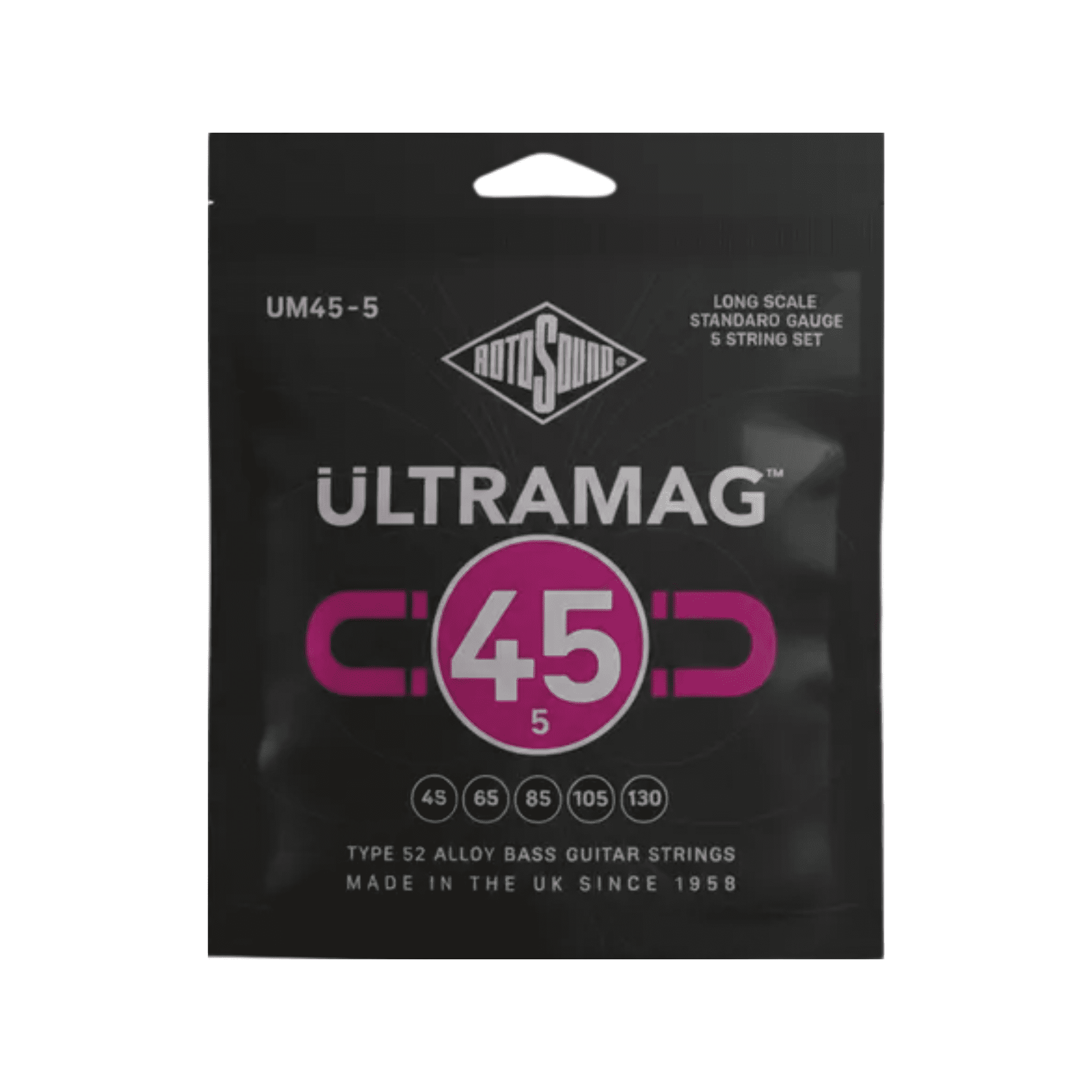Cuerdas De Bajo Eléctrico Rotosound Um45-5 Ultramag 45-130