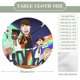 thumbnail image 2 of Dodo theme Fitted Round Tablecloths Elastic Edged Table Covers Waterproof Table Cloth For Kitchen Holiday Party Tables Decor 150cm, 2 of 6