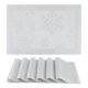 thumbnail image 1 of Juego de 6 Manteles Individuales de Otoño para Decoración de Mesa de Comedor, Mantel de Mesa de Cocina Lavable con Patrón de Copo de Nieve Plateado 45*30cm, 1 of 6