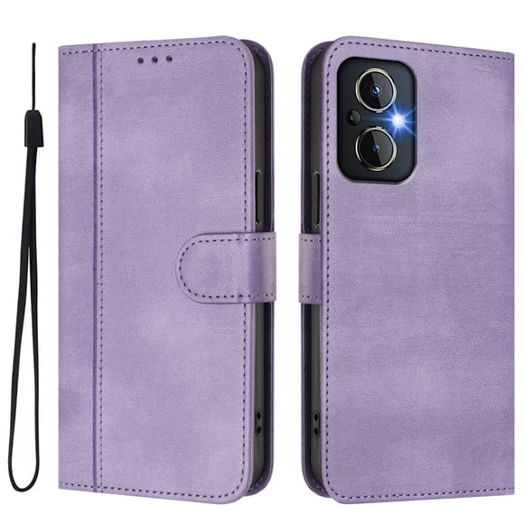 Funda Cartera para OnePlus Nord N20 Protección 360° con Ranuras para Tarjetas y Soporte Morado