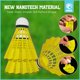 thumbnail image 3 of Paquete de 6/12/24 volantes de bádminton EAGLES de nylon color amarillo, 3 of 7