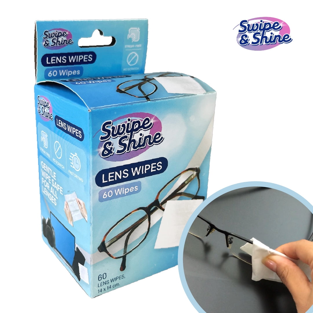 Paños Limpieza Lentes Anteojos 60 Unidades Swipe and Shine
