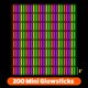 thumbnail image 3 of Paquete de fiesta Glow Sticks PartySticks Mini 200, paquete de 5 colores, 3 of 6