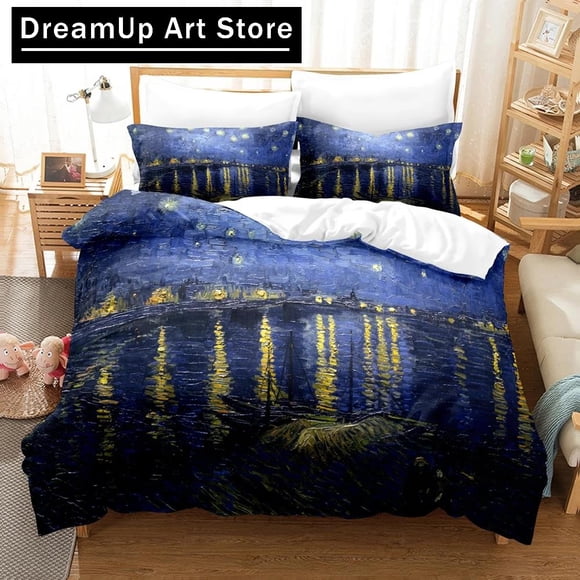 Van Gogh Oil Painting Bedding Set Bedroom Decor Quilt Cover And Pillowcase 3 Pcs Home Textile