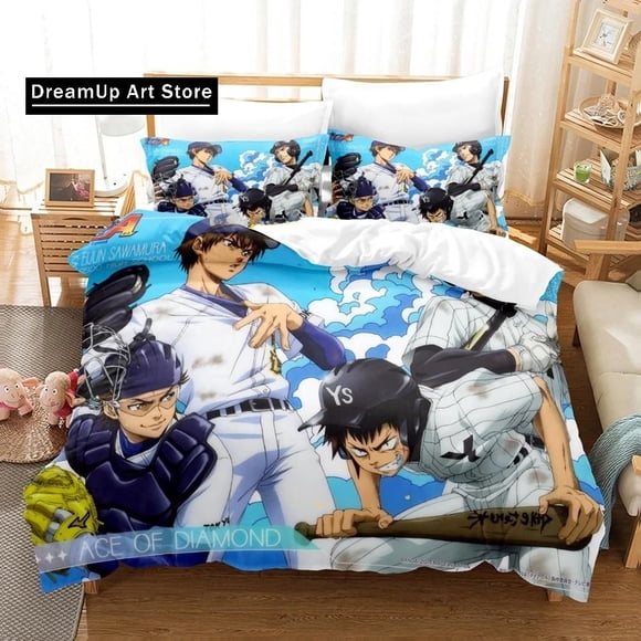 Anime Ace of the Diamond Bedding Set Duvet Cover Comforter Bed Set Quilt Cover Pillowcase Boys Girl Adult