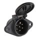 thumbnail image 1 of Conector MECMO hembra redondo de 7 pines SAE J560 negro, 1 of 8