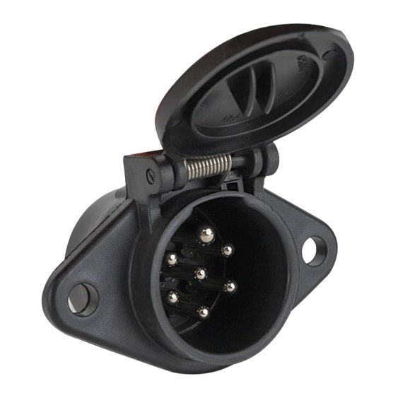 Conector MECMO hembra redondo de 7 pines SAE J560 negro