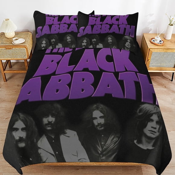 BLACK SABBATH Quick Clean Structure Long Wear Fit Minimal Surface Duvet Cover Sets Practical Bedding
