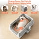 thumbnail image 5 of Caja de arena para gatos Yollber de acero inoxidable XL con tapa y accesorios, 5 of 9