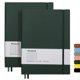 thumbnail image 1 of Cuadernos Wiisdatek B5 de rayado universitario, 376 páginas, paquete de 2, verde, 1 of 7