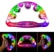 thumbnail image 2 of Pandereta luminosa musical intermitente, instrumento de percusión de mano para niños y adultos, juguetes de fiesta (cuatro colores se envían al azar), 2 of 6
