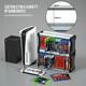 thumbnail image 3 of Torre de Almacenamiento de Videojuegos, Estantería de Almacenamiento de Videojuegos Vertical u Horizontal para Juegos de PS5 PS4 Xbox Incluye 2 Ganchos para Auriculares-46 UNIDADES, 3 of 8