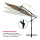 thumbnail image 3 of Quitasol Terraza 360° 3x3 mt Panel Solar Luz Led Khaki oscuro Vincenzi, 3 of 10