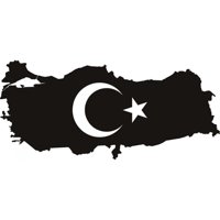 Rienda Libre Graphics - Decomural Turkey Flag Islam Ws-18985