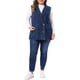 thumbnail image 2 of Chaleco de Mezclilla para Mujer de Talla Grande Agnes Orinda con Solapa con Muesca, Doble Botonadura, Sin Mangas, Casual, con Bolsillos 1X Azul Oscuro, 2 of 6