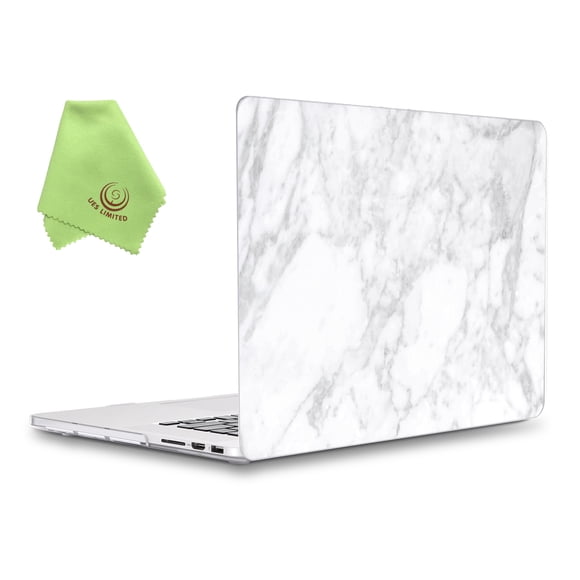 Funda UESWILL para MacBook Pro 13" Blanco con patrón de mármol A1502/A1425
