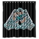 thumbnail image 1 of Cortina de ducha de los Miami Dolphins, juego de cortina de baño con ganchos, tamaño 66 x 72 pulgadas, 1 of 3