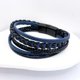 thumbnail image 4 of Pulsera Hombre Ecocuero, 5 Tiras, Cierre Magnetico, Regalo Azul Oscuro 8 Cm 22 Cm, 4 of 5