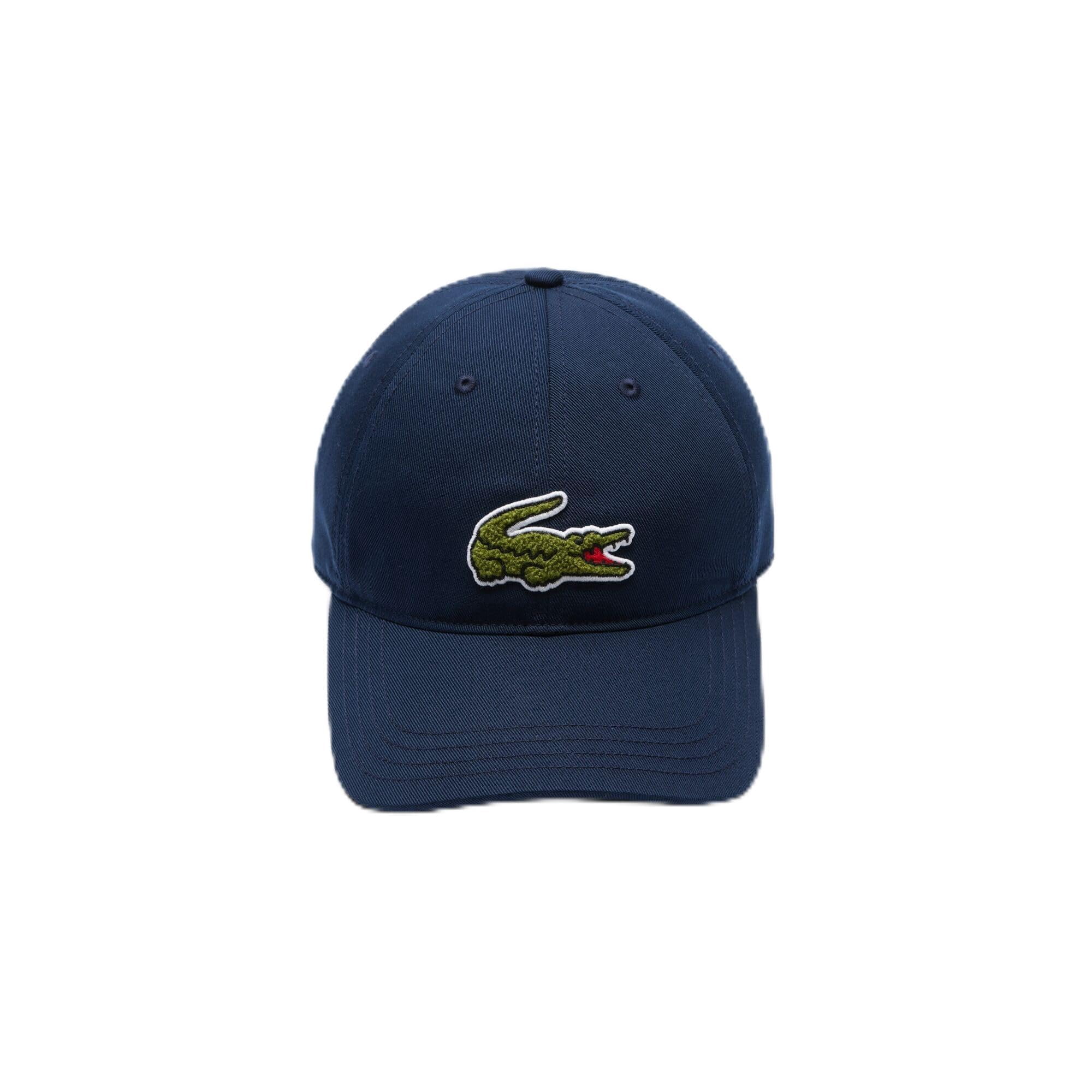 Gorra Lacoste Unisex Frente Medio Cocodrilo Algodón Sarga Azul Marino