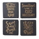 thumbnail image 1 of Juego de 4 pizarras Coasters American Atelier, absorbentes, 10 x 10 cm, color dorado, 1 of 7
