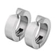 thumbnail image 1 of Aros argollas huggies unisex acero a presión plateado par, 1 of 7
