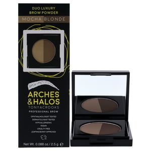 Arches And Halos - Duo Luxury Brow Powder - Mocha Blonde De Para Mujeres - 0.088 Oz Para Cejas