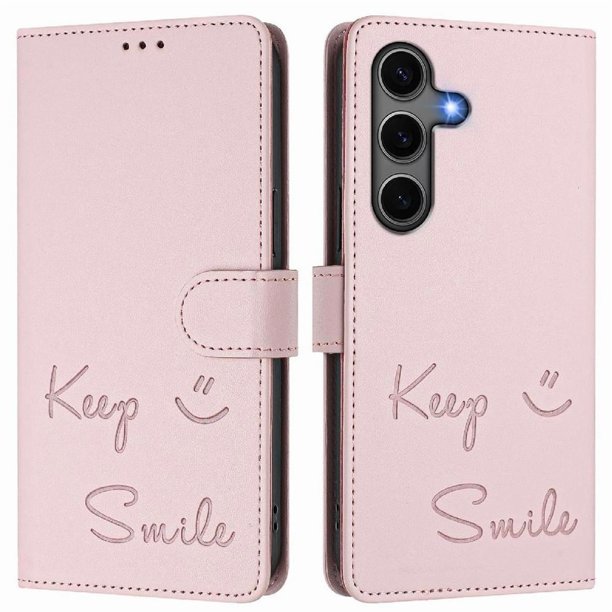 Funda Cartera para Samsung Galaxy S24 Plus con Bloqueo RFID, Cierre Magnético y Ranuras Tarjetas Rosa