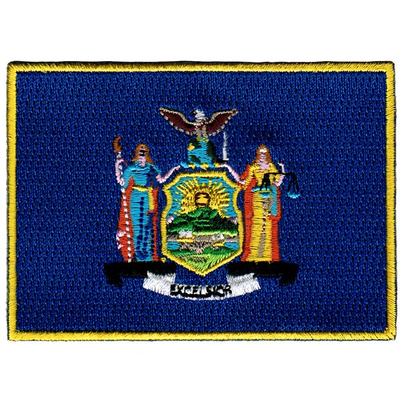 Parche bordado Cypress Collectibles – Bandera del Estado de Nueva York (aplicable con plancha)