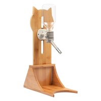 Ioensy - Botella De Agua Para Mascotas Con Soporte Dispensador De Agua Estancado Para Mascotas Para Perros Y Gatos Botella Gris Para Mascotas