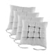 thumbnail image 3 of Cojines para silla de 4 piezas con lazos, cojines para silla de cocina interior y 16 puntos de fijación, cojín de asiento grueso, cojín de asiento cua Gris, 3 of 5
