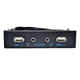 thumbnail image 1 of 3.5inch 9Pin A USB 2.0 Hub Panel Frontal 2 Puertos USB 2.0 Interfaz De Micrófono Para PC Negro, 1 of 5