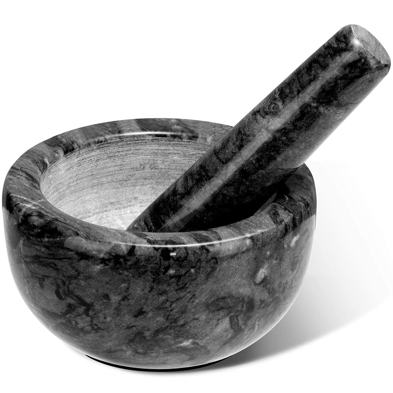 Juego De Mortero Y Maja Tera Marble, Molinillo Pequeño, Negro