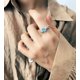 thumbnail image 5 of Anillo de Compromiso Ovalado Torcido de 1.5 Quilates para Mujer 925 Sterling Silver Anillo de Promesa para Ella Anillos de Diamante Simulado Amarillo/rosa/azul Anillo de Aniversario con CZ, 5 of 7