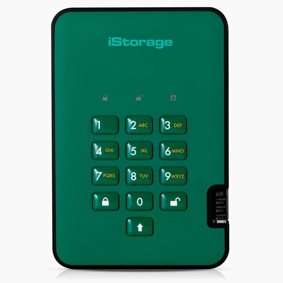 SSD iStorage diskAshur2 128 GB Green – Unidad Segura